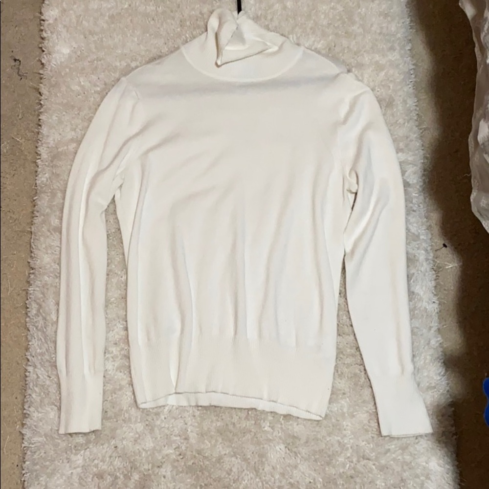White turtle neck